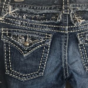Jeweled boot cut jeans